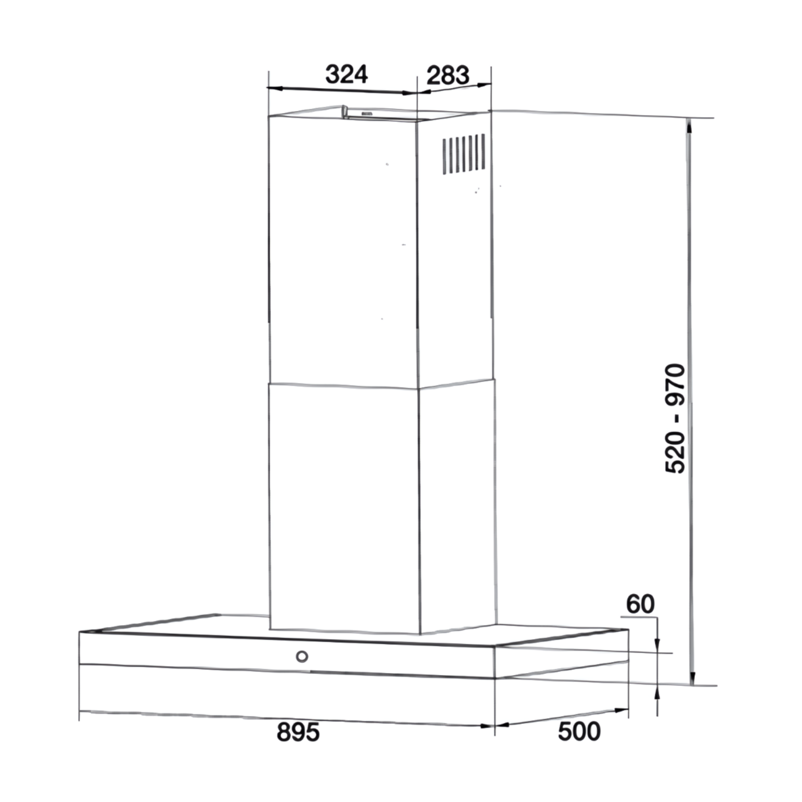 Hafele HH-D90B2 - 90cm Chimney Hood