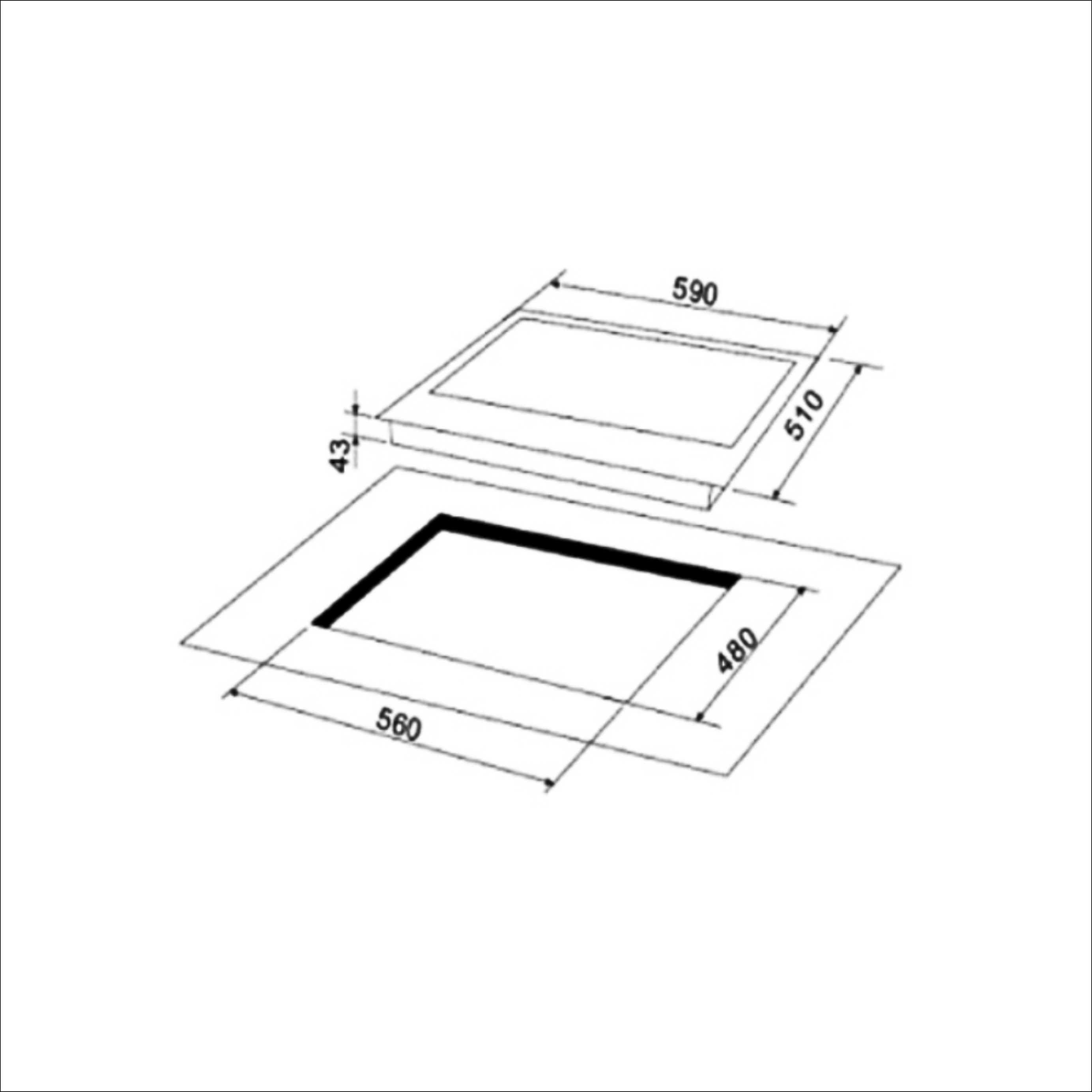 Valenti VC630SE-E - 60cm Stainless Steel Gas Hob 3 Burners
