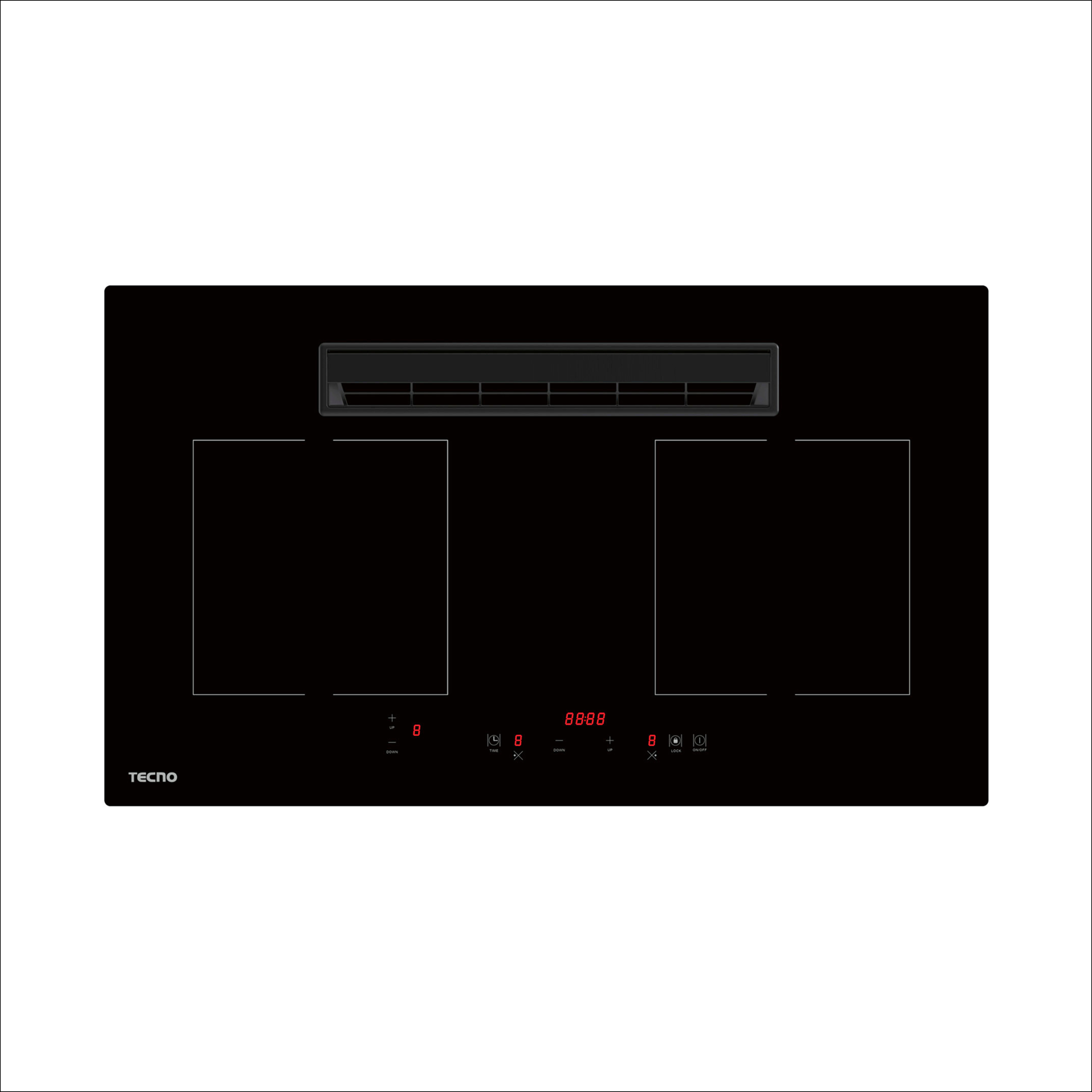 Tecno TIR7320PS - 73cm Induction Hob with Integrated Plasma Hood 2 Burners
