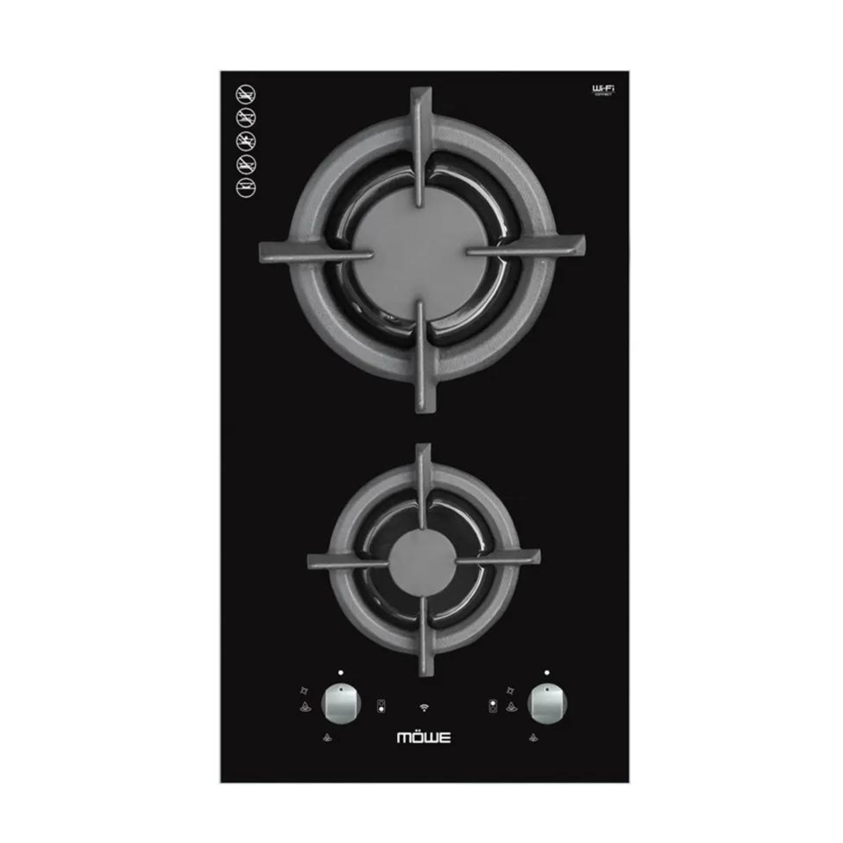 MOWE MW230G - 30cm Glass Hob 2 Burners