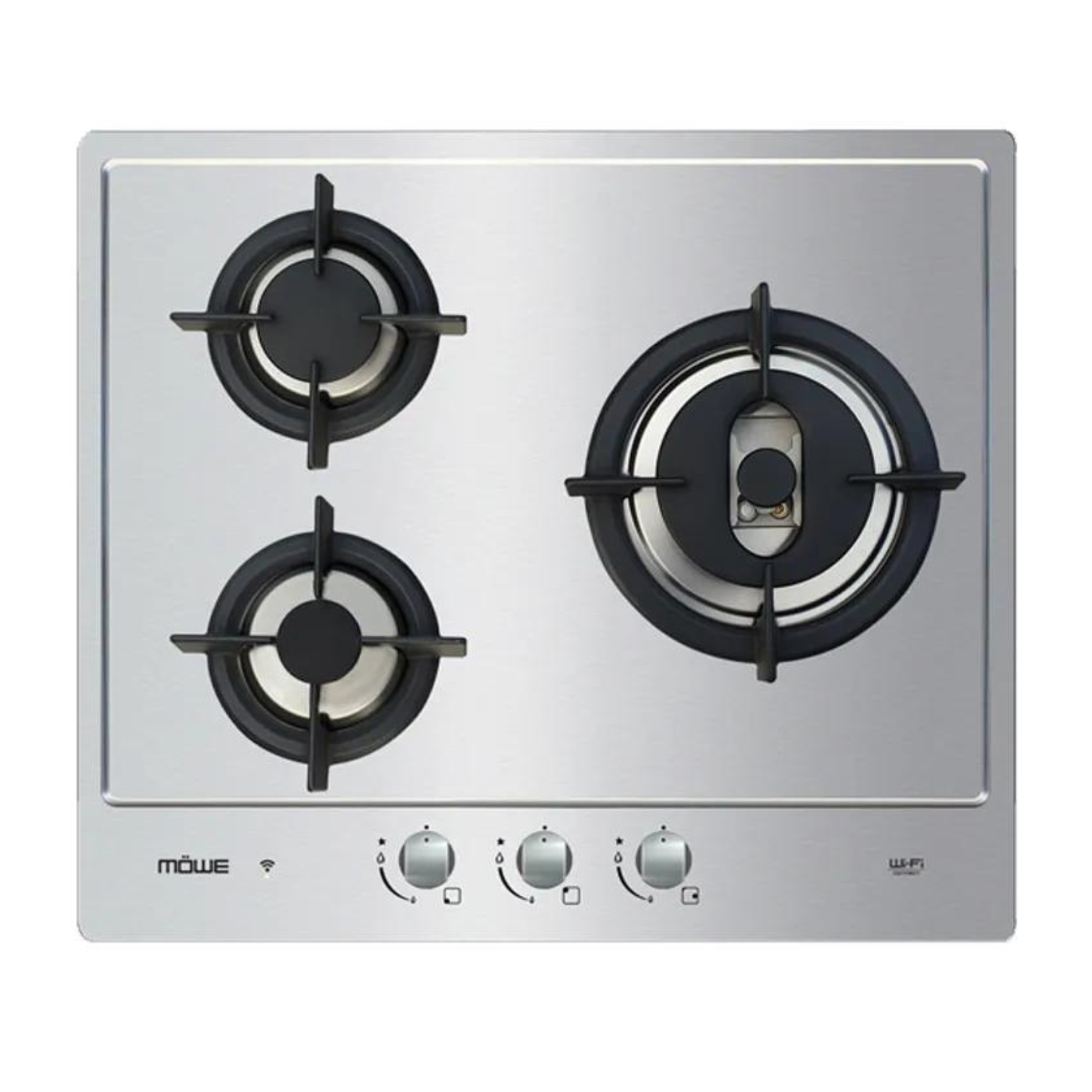 MOWE MW360S - 60cm Stainless Steel Hob 3 Burners