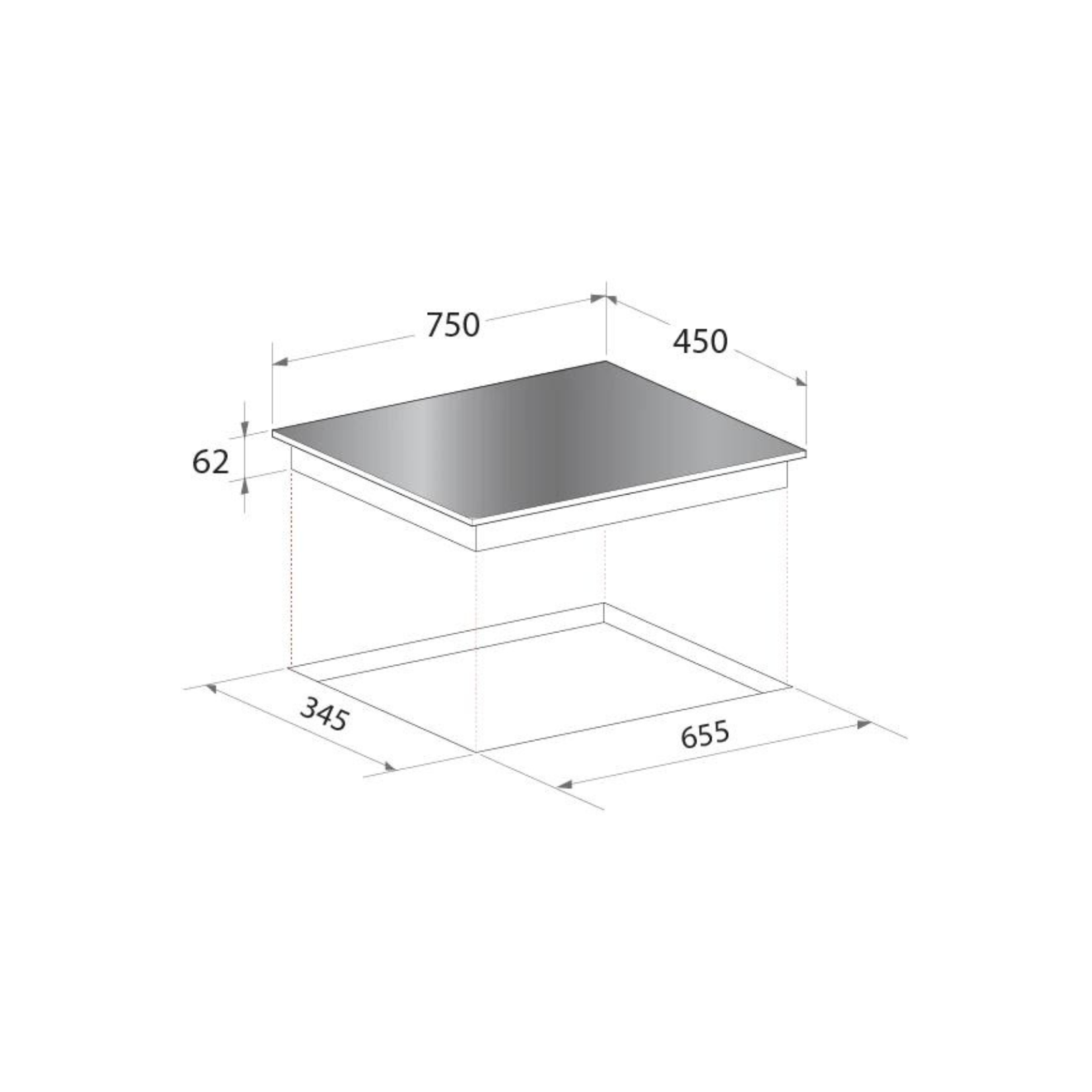 Mayer MM75IDHB -  75cm 2 Zone Induction Hob