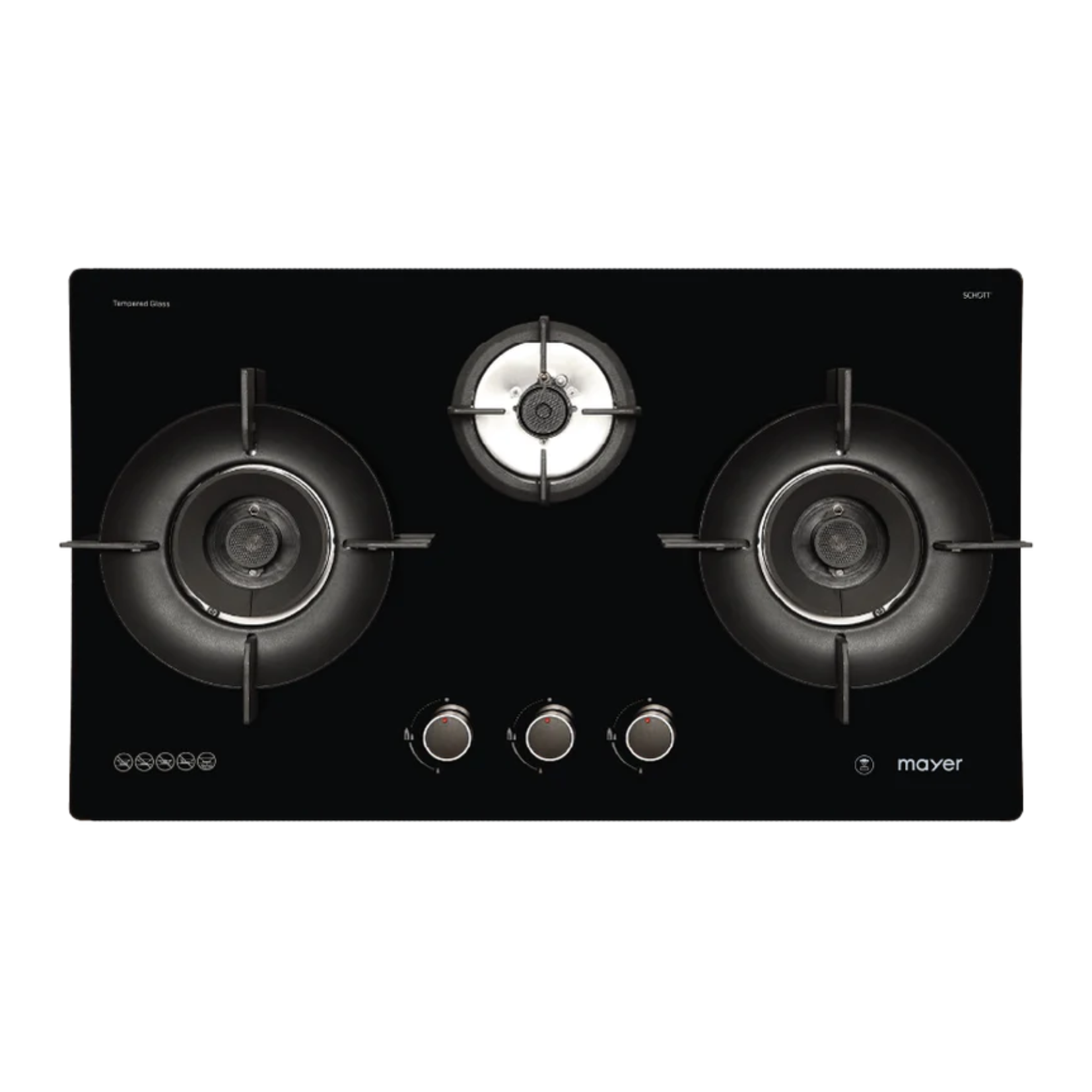 Mayer MMGH793HE - 76cm Gas Hob 3 Burners