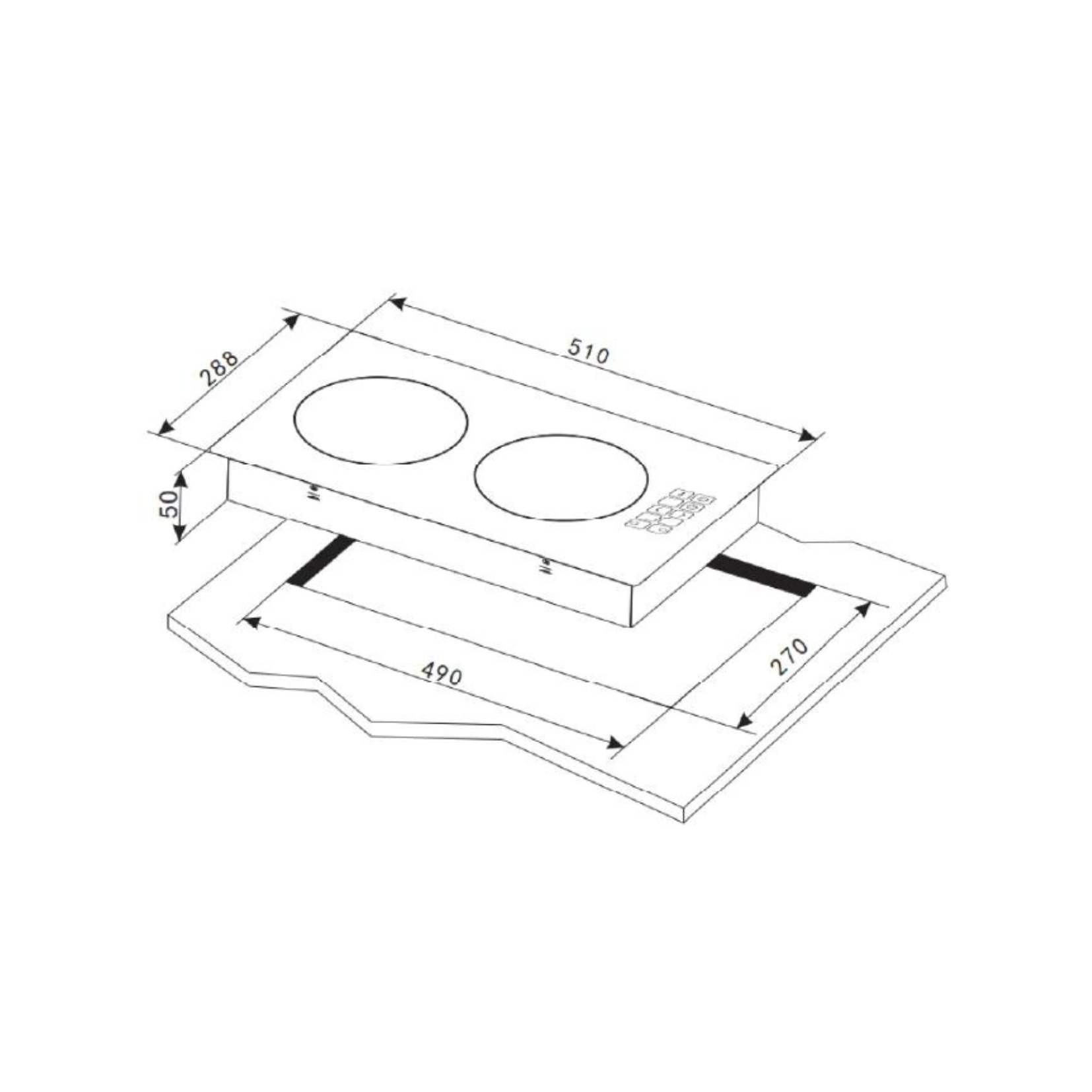 Mayer MMIH302HS - 30cm Domino Induction Hob