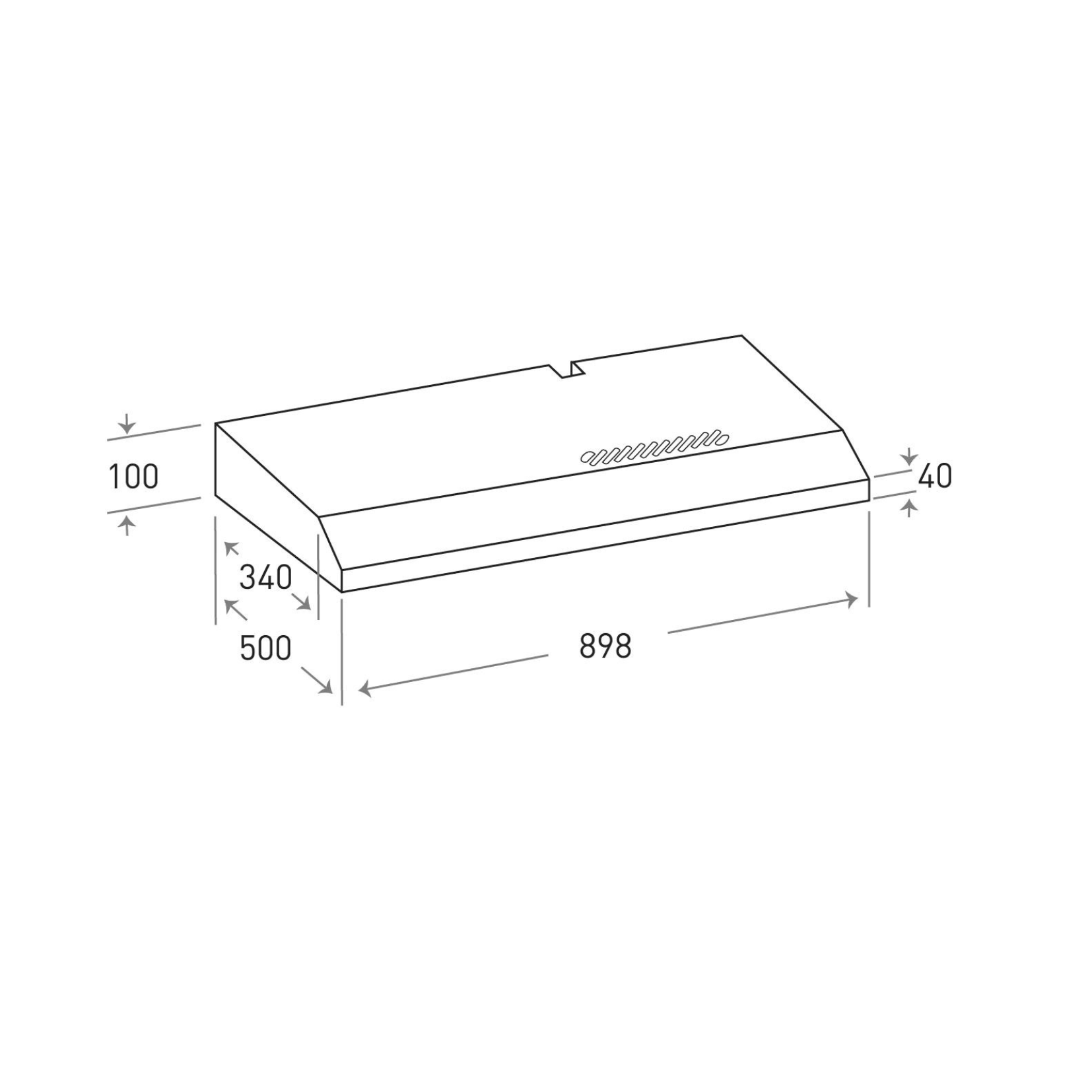 Mayer MMSL901SM - 90cm Slimline Hood