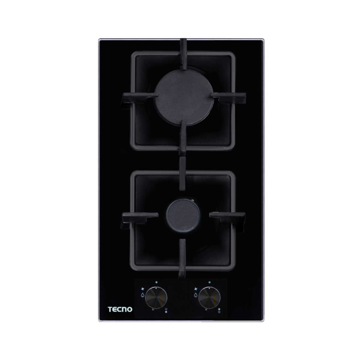 Tecno TA312SRSV - 30cm Tempered Glass Gas Hob 2 Burners
