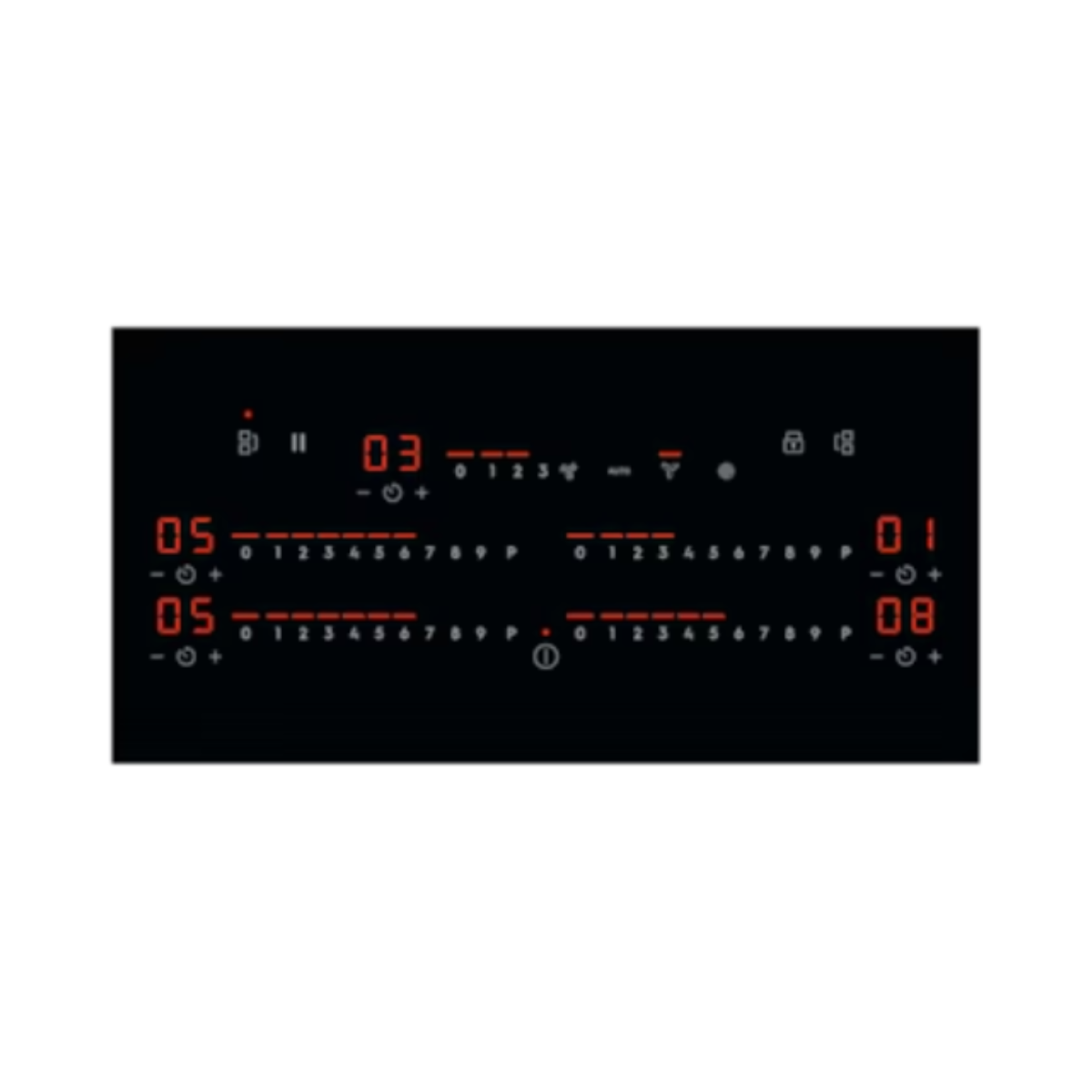 Electrolux KCC84450CK - 83cm Induction Hob with Integrated Hood 4 Zones