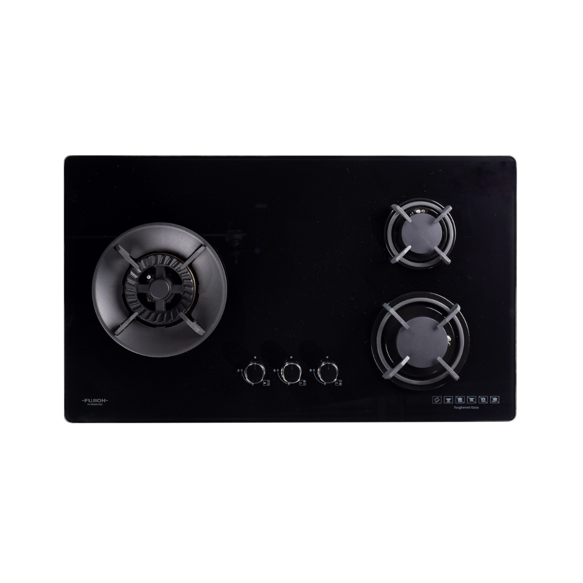 Fujioh FH-GS5030 SVGL - 88cm Tempered Glass Gas Hob 3 Burners