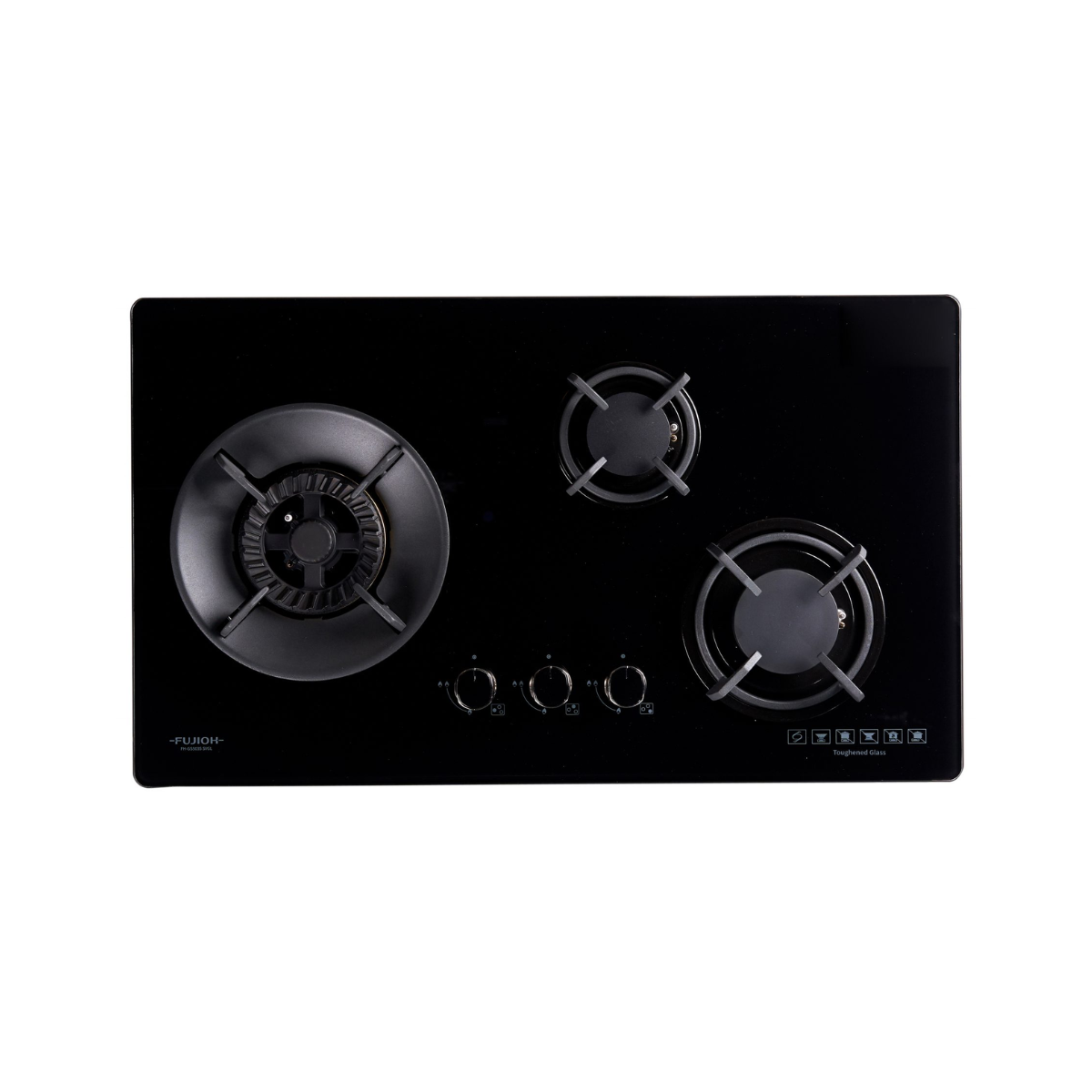 Fujioh FH-GS5035 SVGL - 78cm Tempered Glass Gas Hob 3 Burners