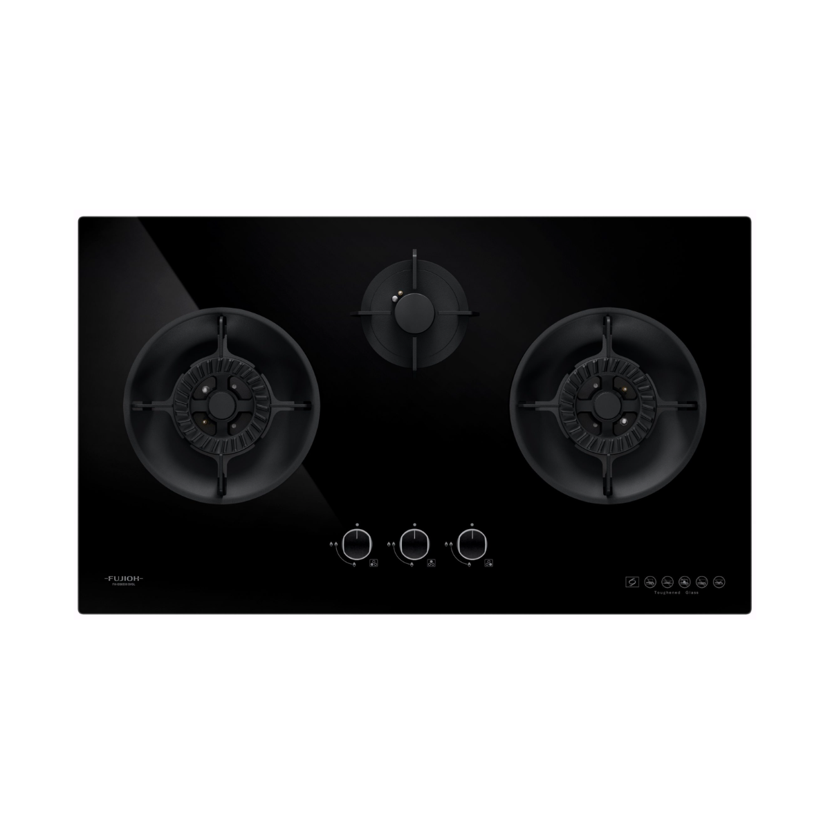 Fujioh FH-GS6530 SVGL - 88cm Tempered Glass Gas Hob 3 Burners