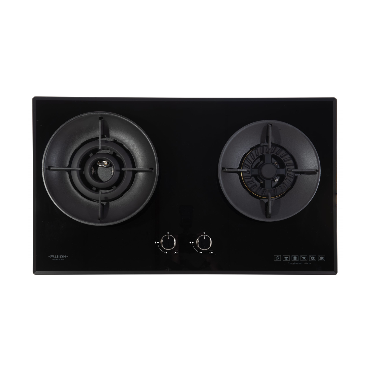 Fujioh FH-GS7020 SVGL - 78cm Tempered Glass Gas Hob 2 Burners