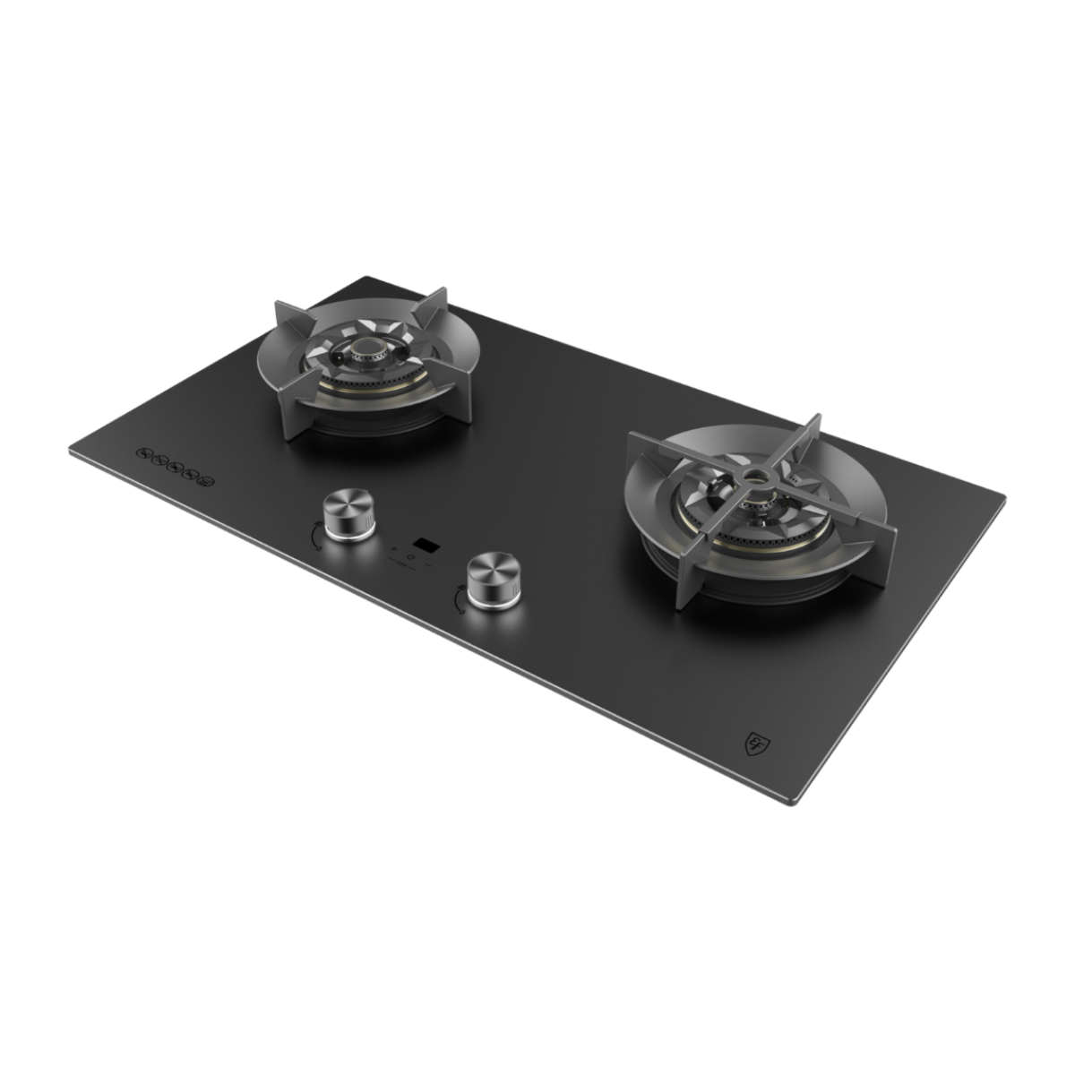 EF EFH7628WTVGB - 78cm Tempered Glass Gas Hob 2 Burners