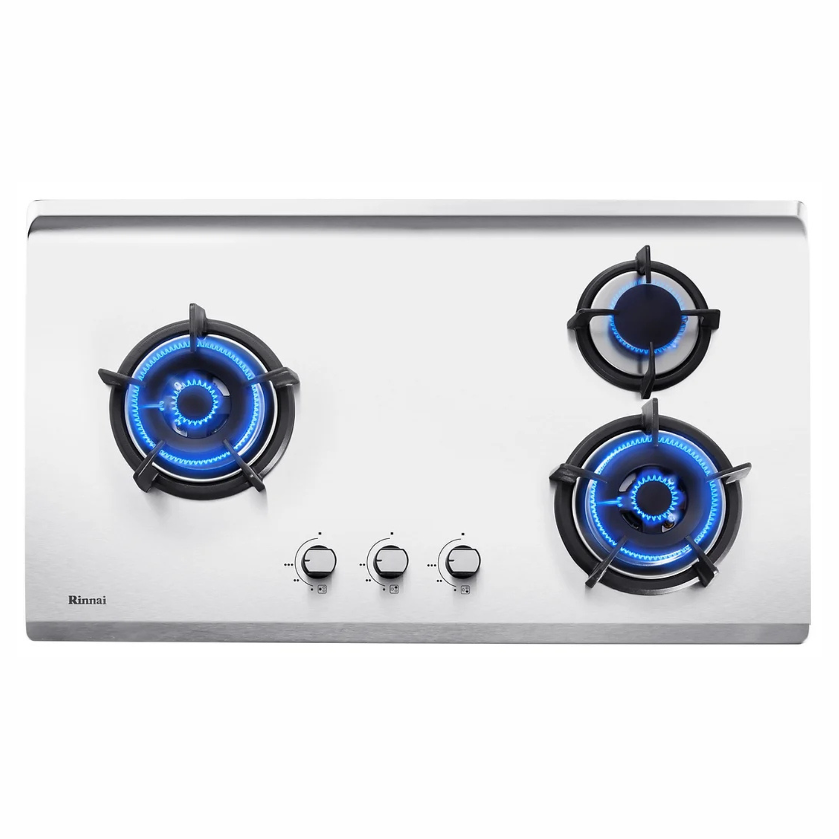 Rinnai RB-93TS - 88cm 3 Burner Built-In Hob Stainless Steel Top Plate