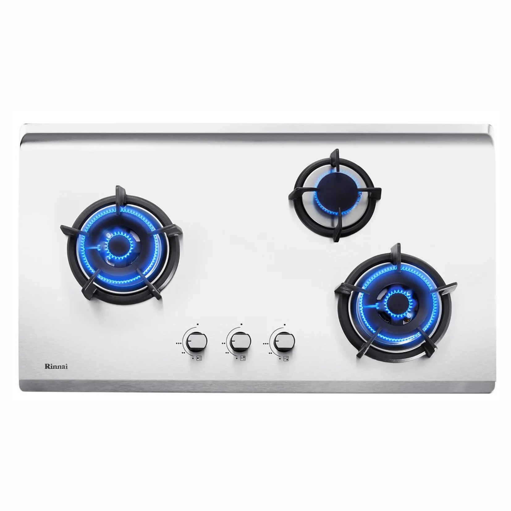 Rinnai RB-93US - 88cm 3 Burner Built-In Hob Stainless Steel Top Plate