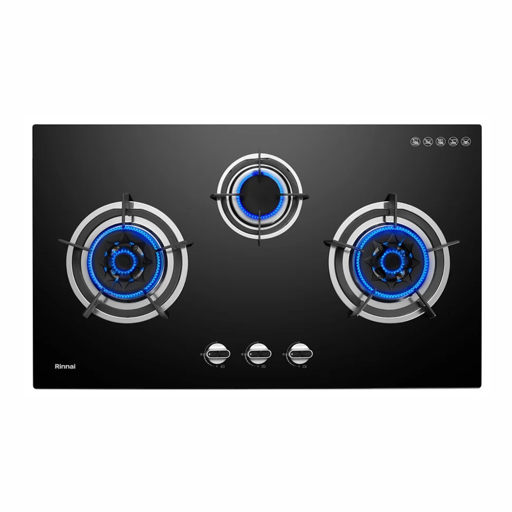 Rinnai RB-983G - 88cm 3 Burner Built-In Hob Glass Top Plate