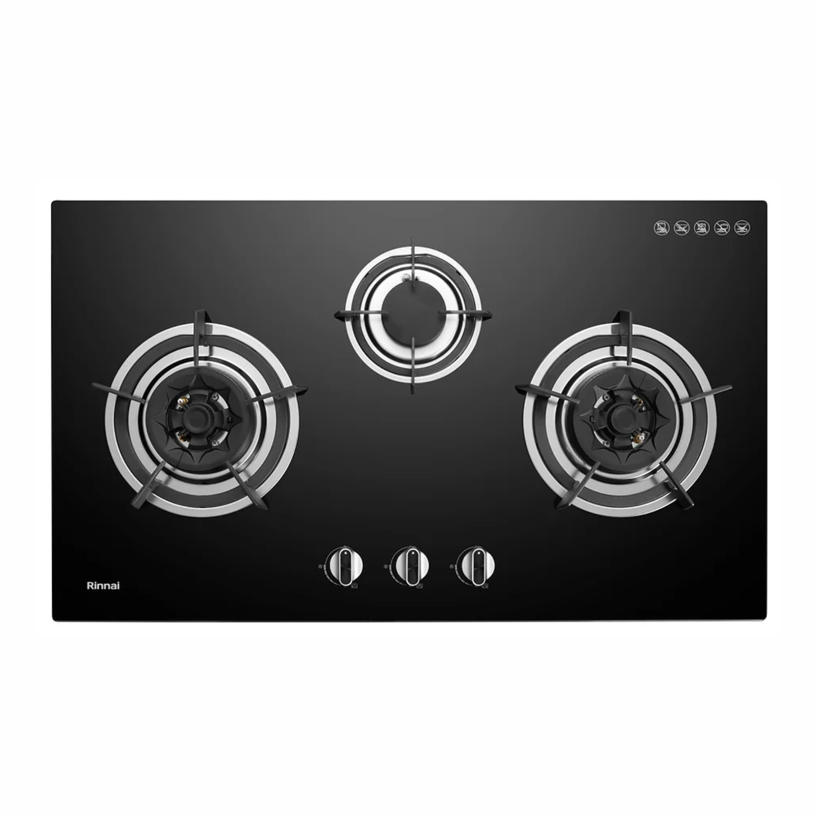 Rinnai RB-983G - 88cm 3 Burner Built-In Hob Glass Top Plate