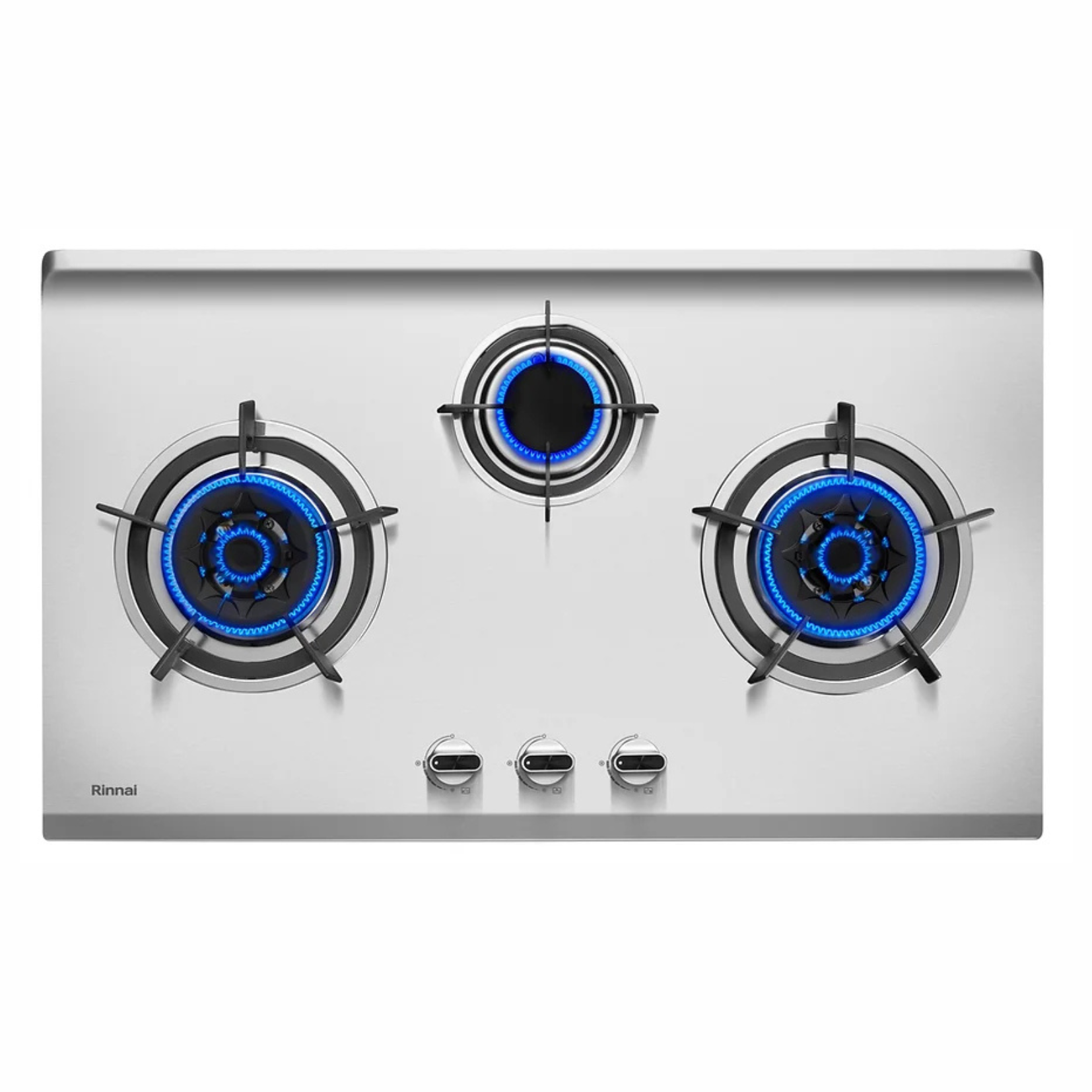 Rinnai RB-983S - 88cm 3 Burner Built-In Hob Stainless Steel Top Plate