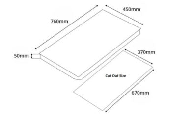 Tecno T 733TRSV - 76cm Tempered Glass Hob 3 Burners