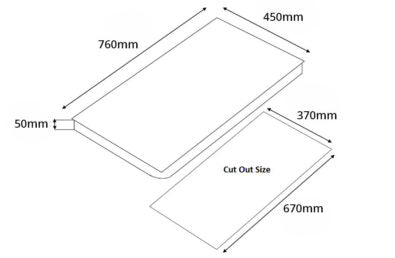 UNO UG2076TRSV - 76cm Glass Hob 2 Burners