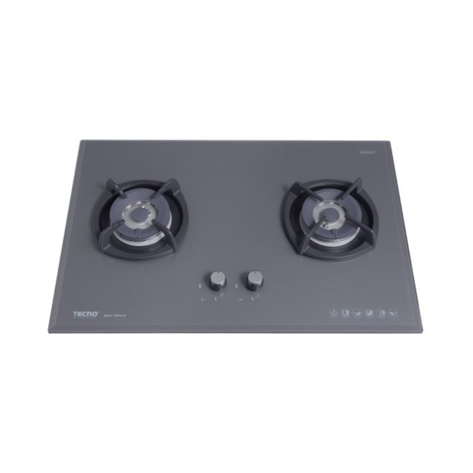 Tecno T28TGSV - 75cm Glass Hob 2 Burners