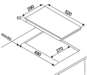 Tecno TA 303VC-V2-SG -30cm Ceramic Hob 2 Burners