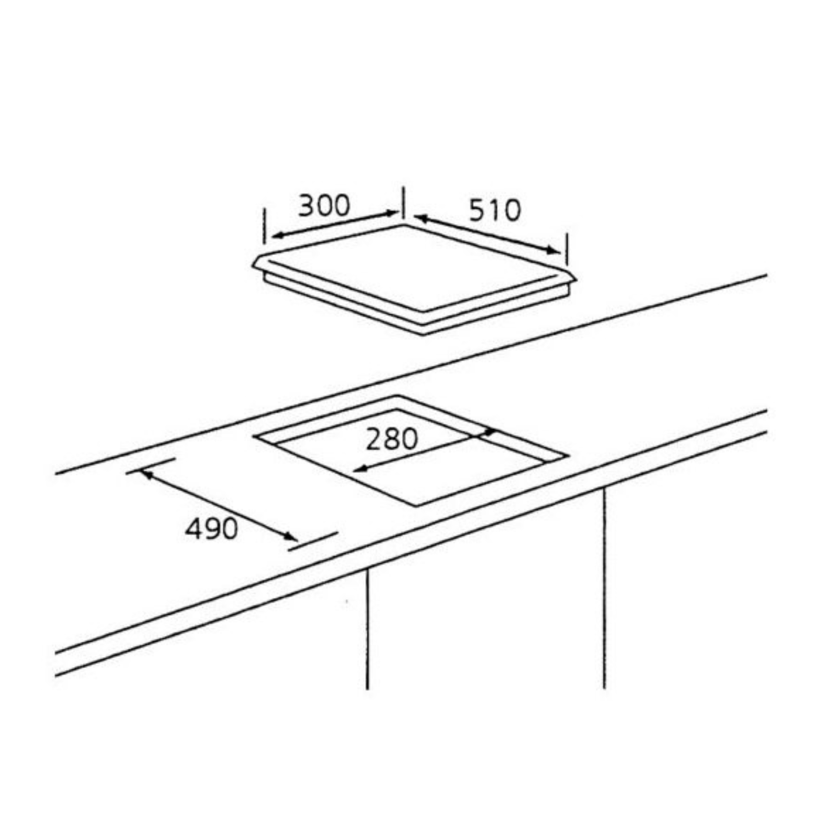 Tecno TA 321TRSV - 30cm Stainless Steel Hob 1 Burners