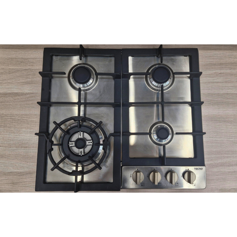 Tecno TA 608TRSV - 60cm Stainless Steel Gas Hob 4 Burners