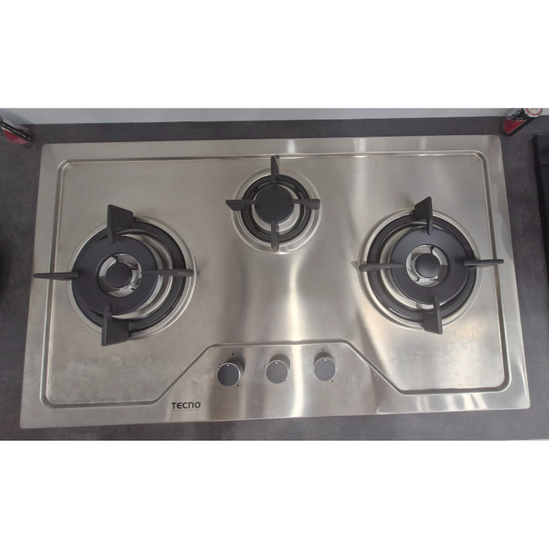 Tecno TS 8633TRSV - 86cm Stainless Steel Hob 3 Burners