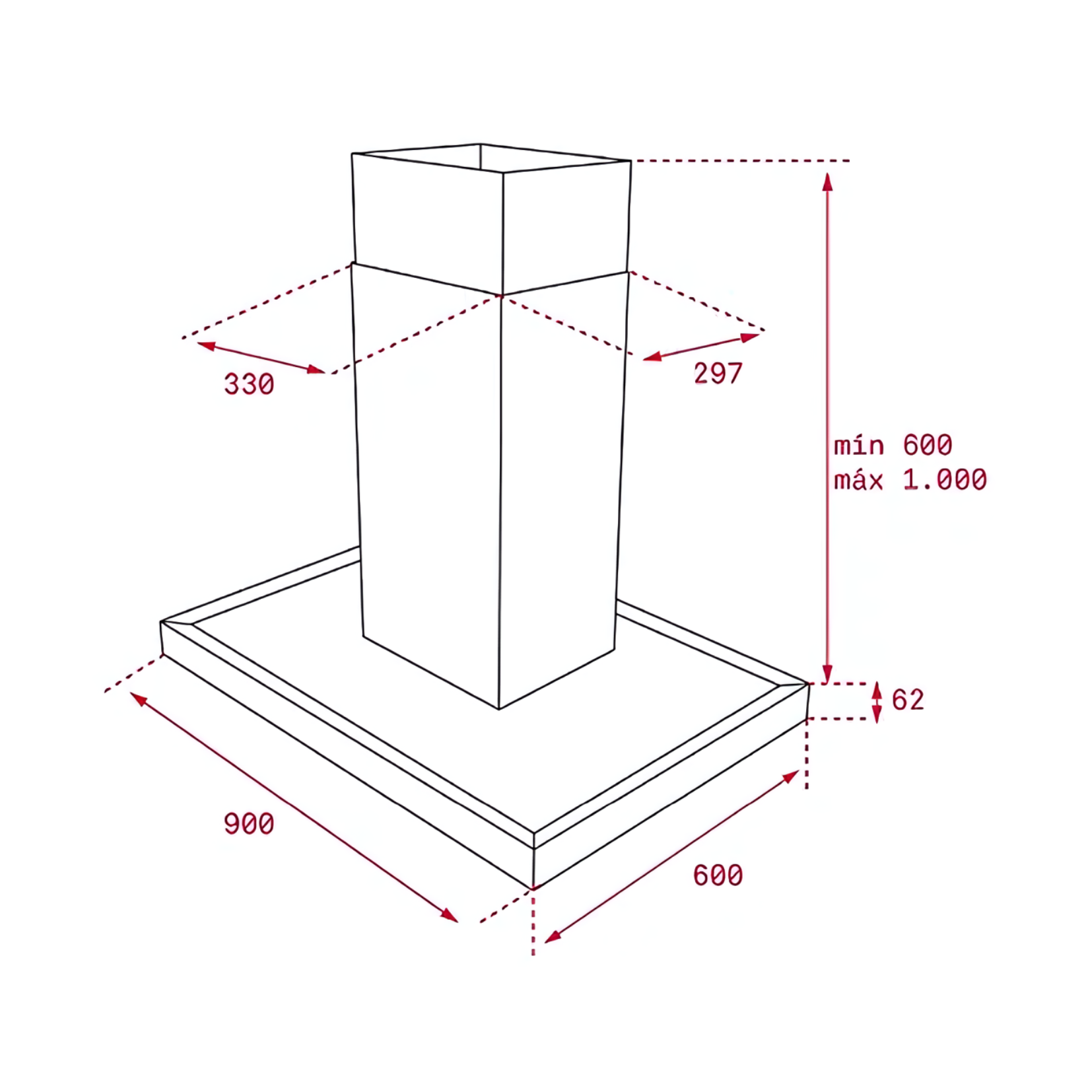 Teka DH2 ISLA 985 - 90cm Island Hood