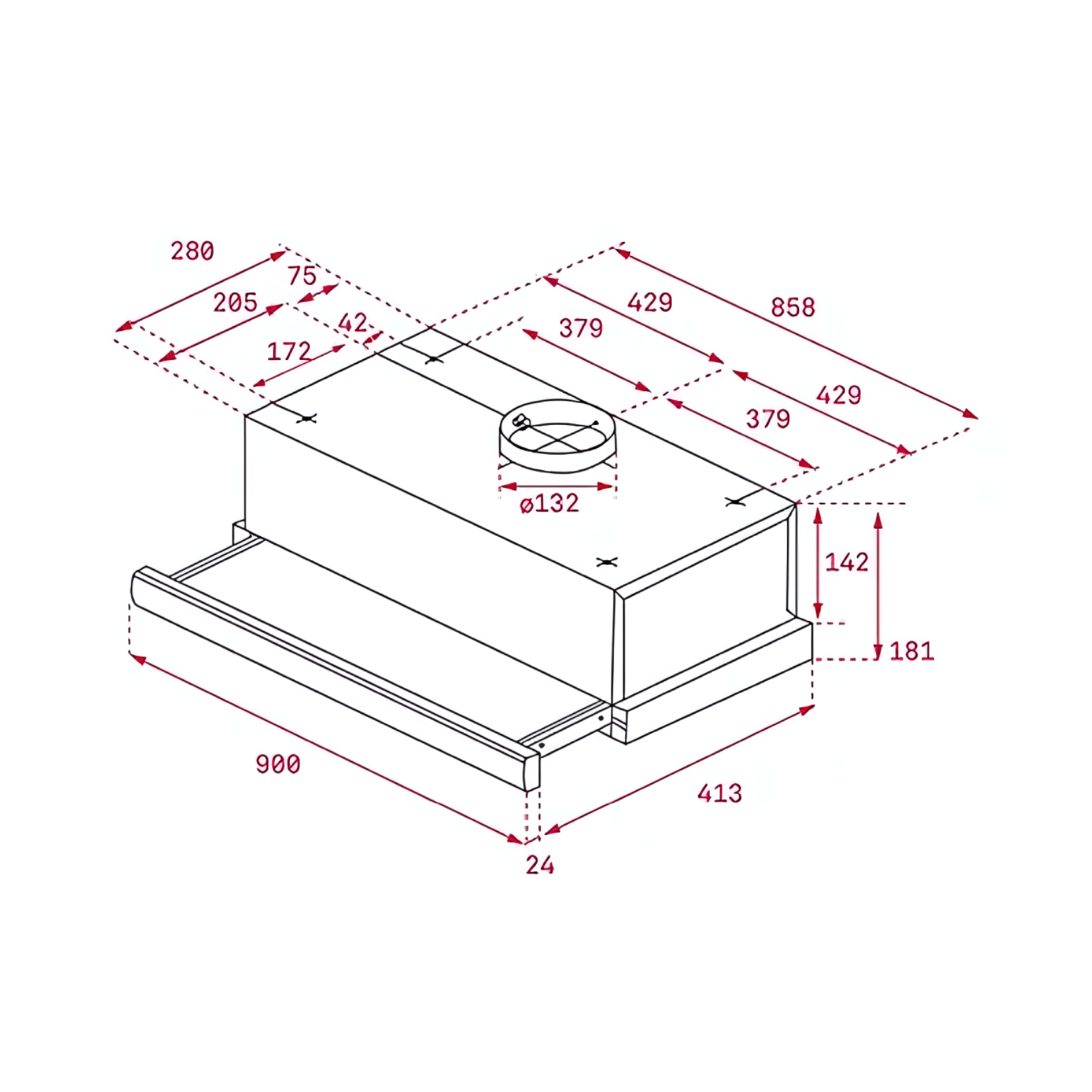 Teka TL 9310 - 90cm Telescopic Hood