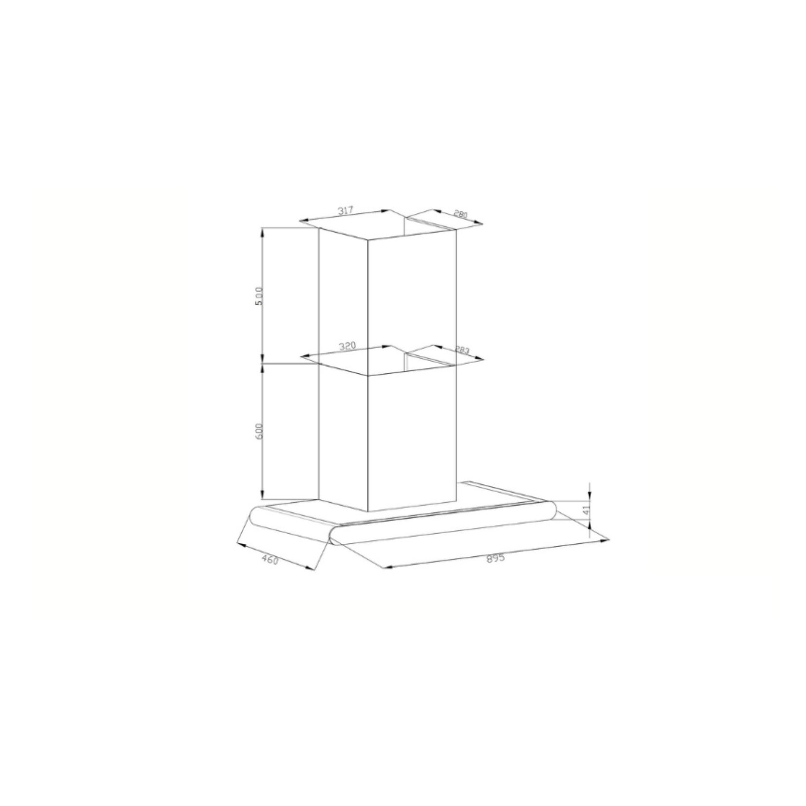 Turbo T208 - 90cm Chimney Hood