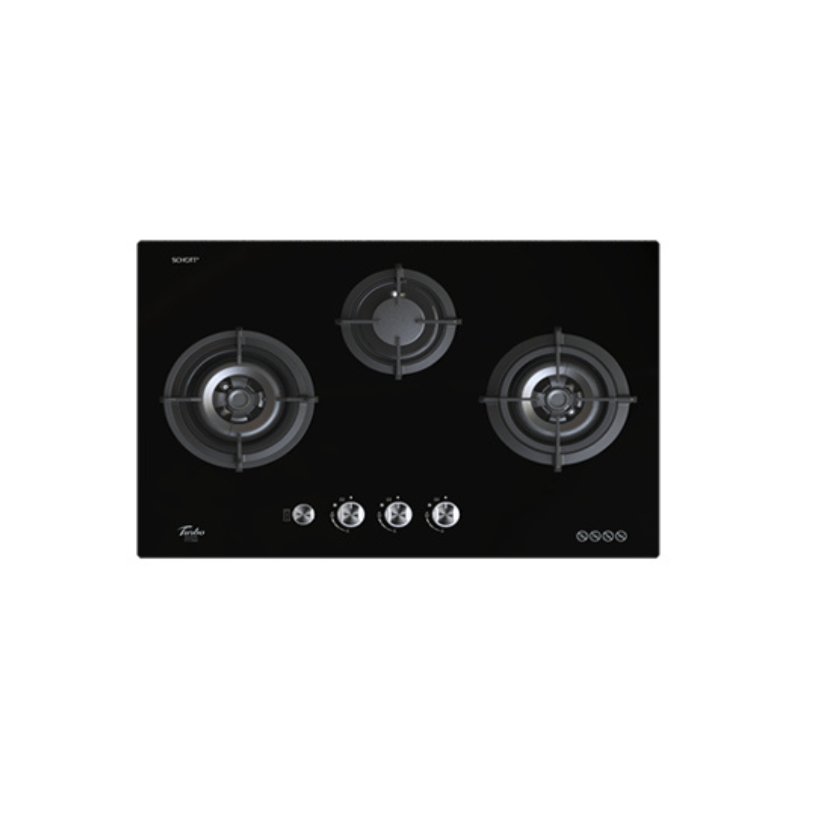 Turbo T773GV - 77cm Built-In Glass Hob 3 Burners