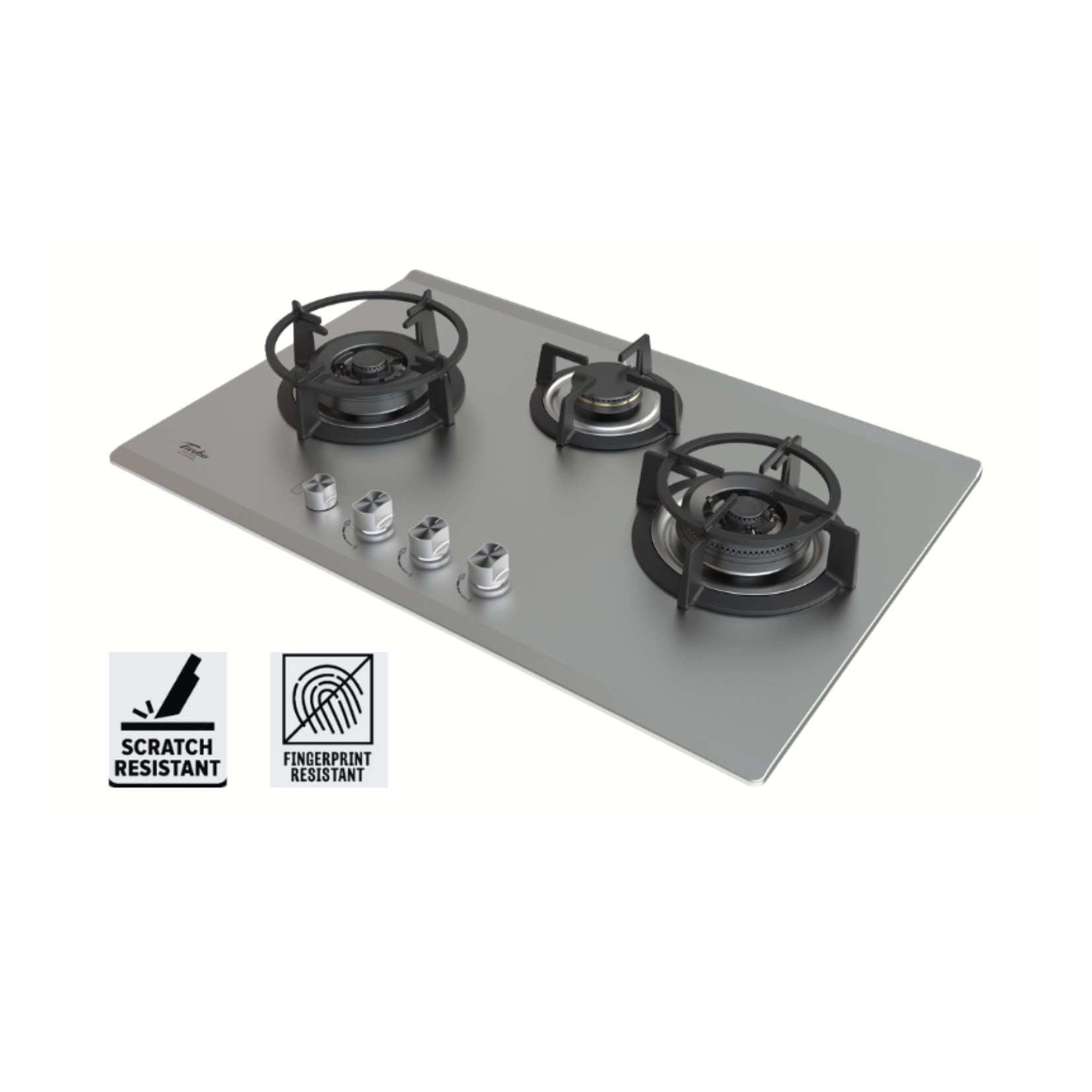 Turbo T773SSV-AS - 77cm Matt Stainless Steel Built-In Hob 3 Burners