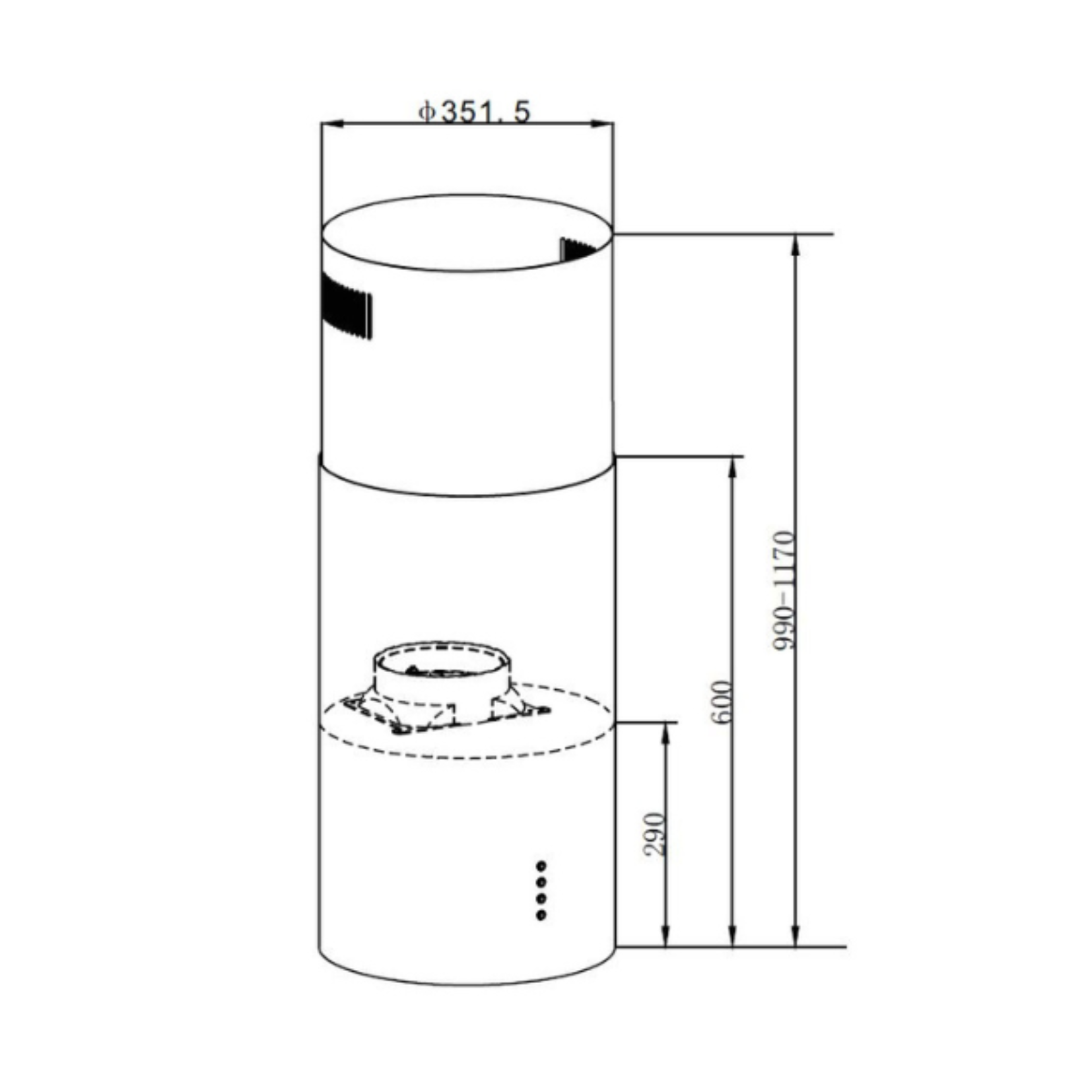 Turbo TA-123I SS - Island Hood