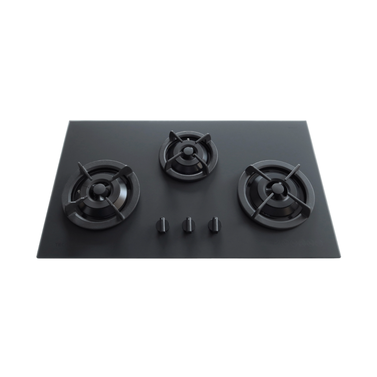 Tecno T333TGSV Matte Series - 86cm Tempered Glass Gas Hob 3 Burners
