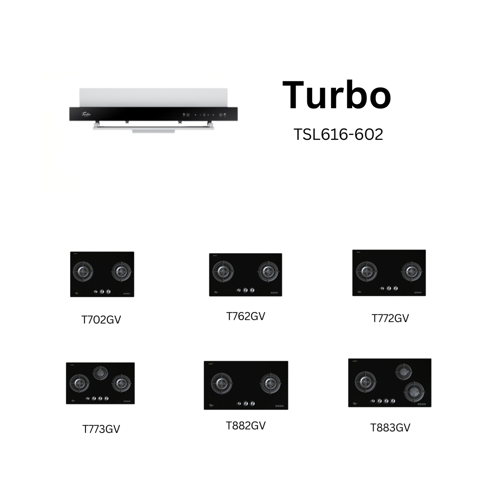 Turbo TSL616-602 - 60cm Stainless Steel Range Hood + Hob Package