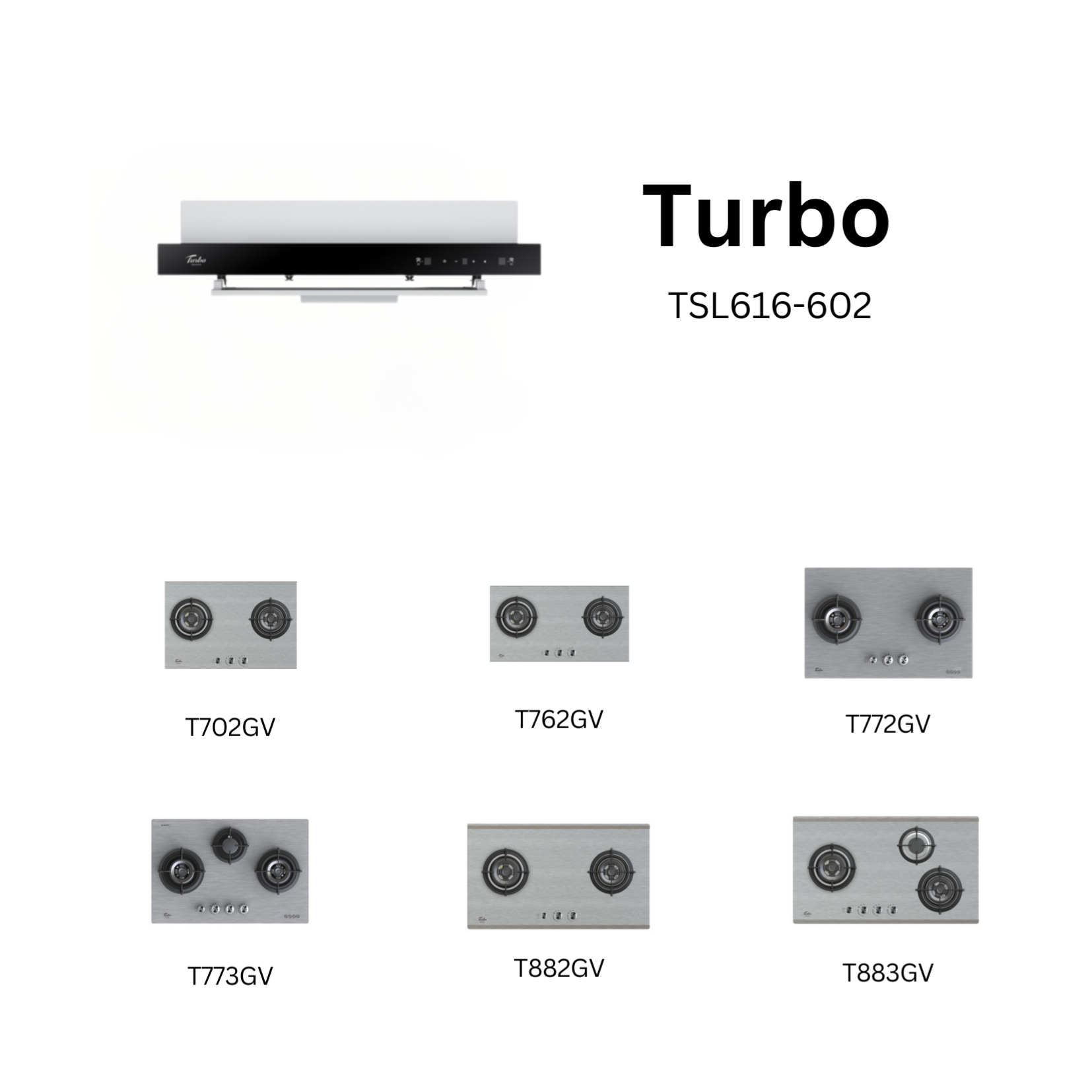 Turbo TSL616-602 - 60cm Stainless Steel Range Hood + Hob Package