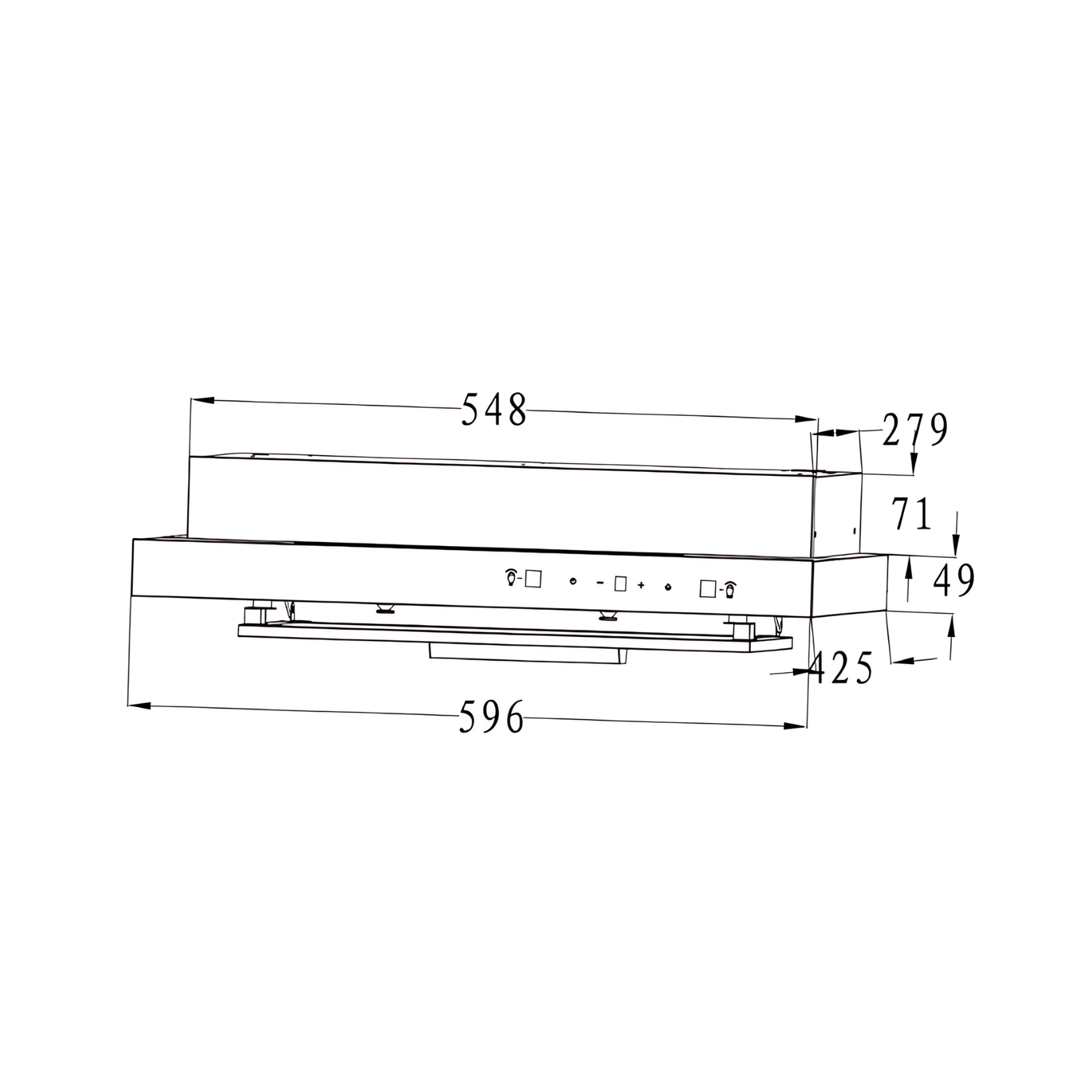 Turbo TSL616-602 BK - 60cm Range Hood