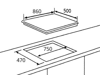 UNO UP9803TRSV - 90cm Built-in Hob 3 Burners