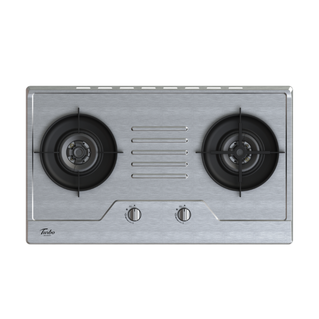 Turbo TC222SS - 86cm Built-In Stainless Steel Hob 2 Burners