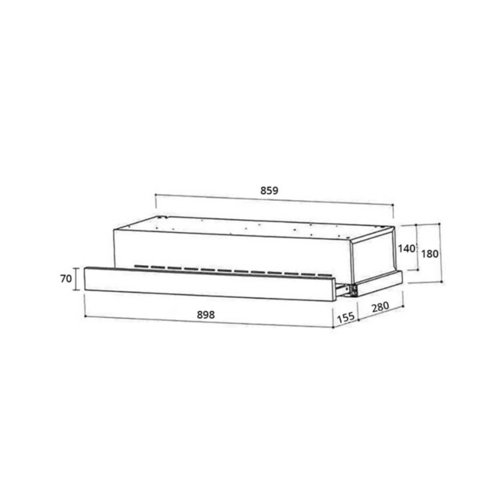 Tecno TH 913T - 90cm Telescopic Hood