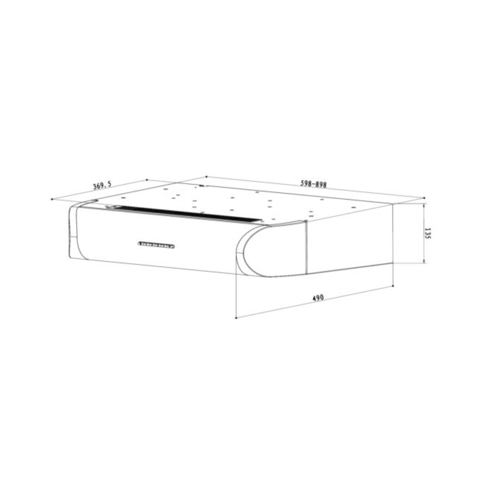 Uno UH 9003C - 90cm Slimline Hood