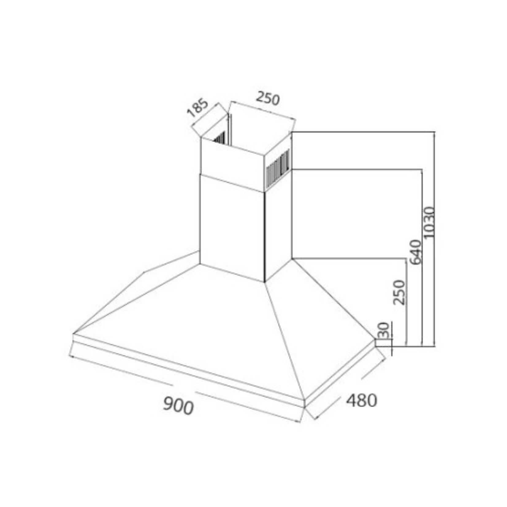 Uno UP 5298 - 90cm Chimney Cooker Hood