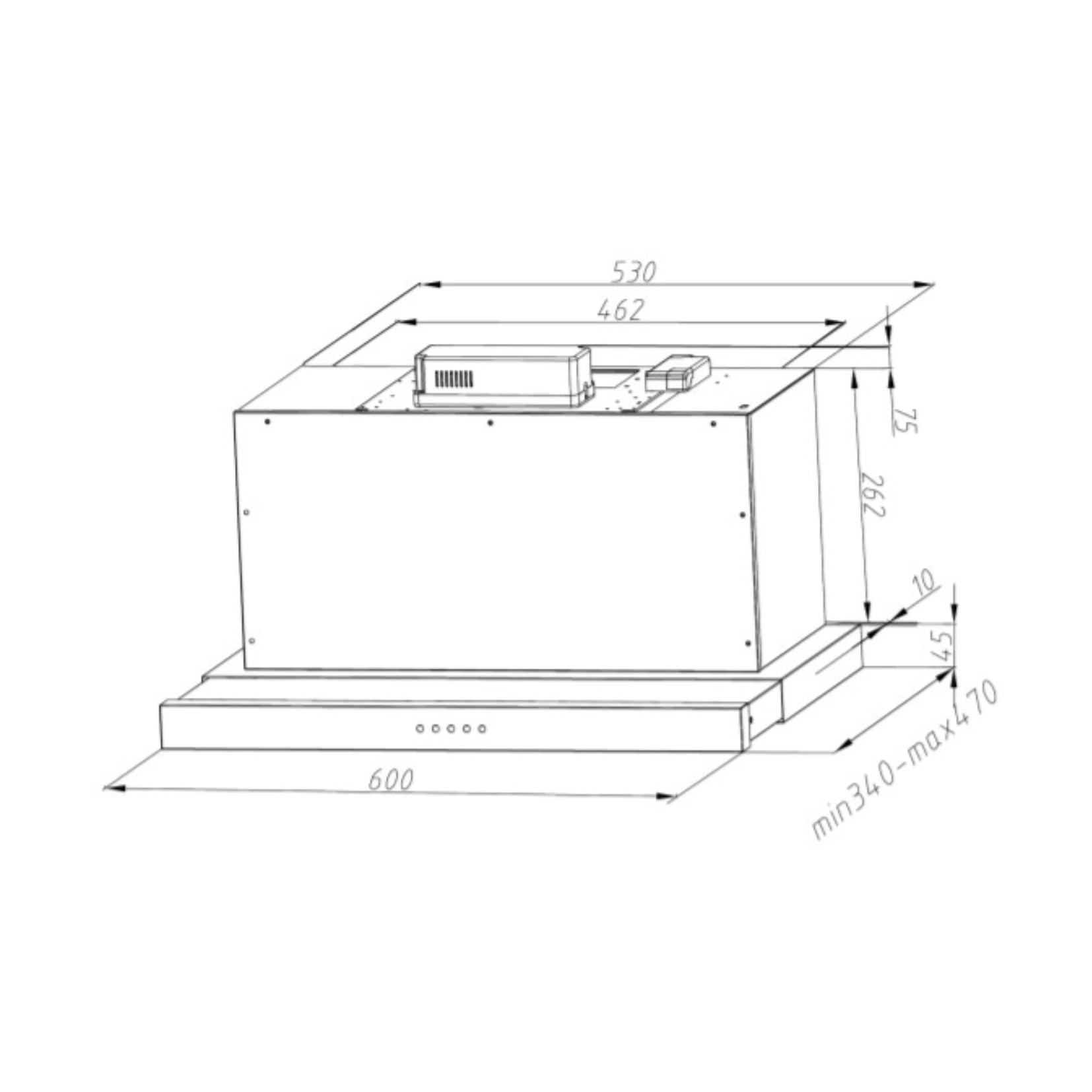 Whirlpool AKR6151IXS - 90cm Slimline Hood