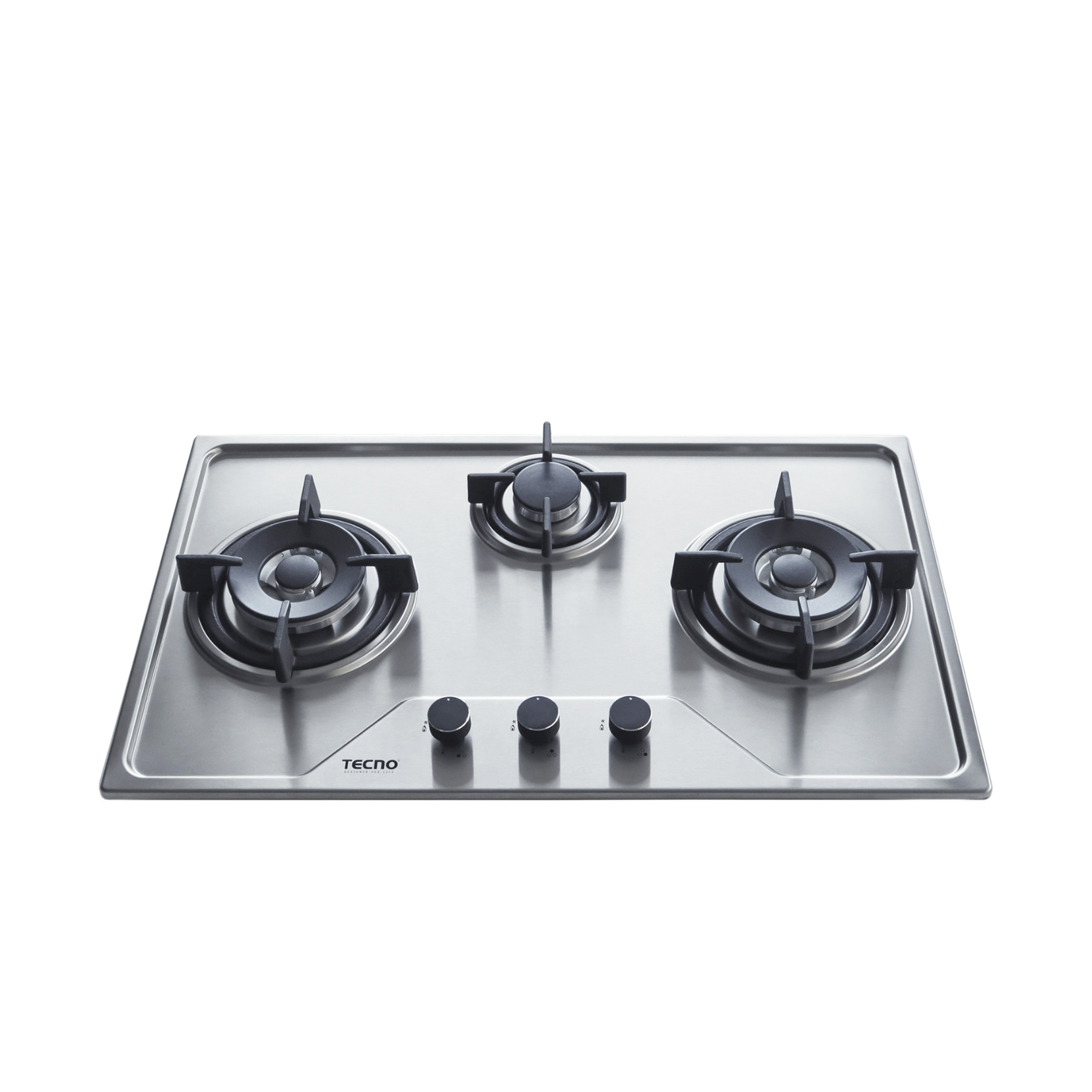 Tecno TS 7633TRSV - 76cm Stainless Steel Hob 3 Burners