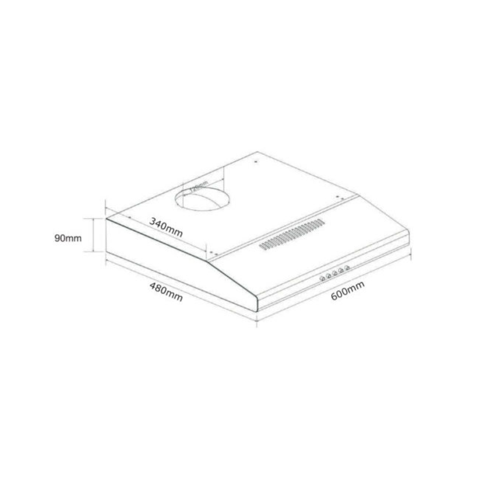 Tecno TCH 6011TL - 60cm Ultra Slim Hood