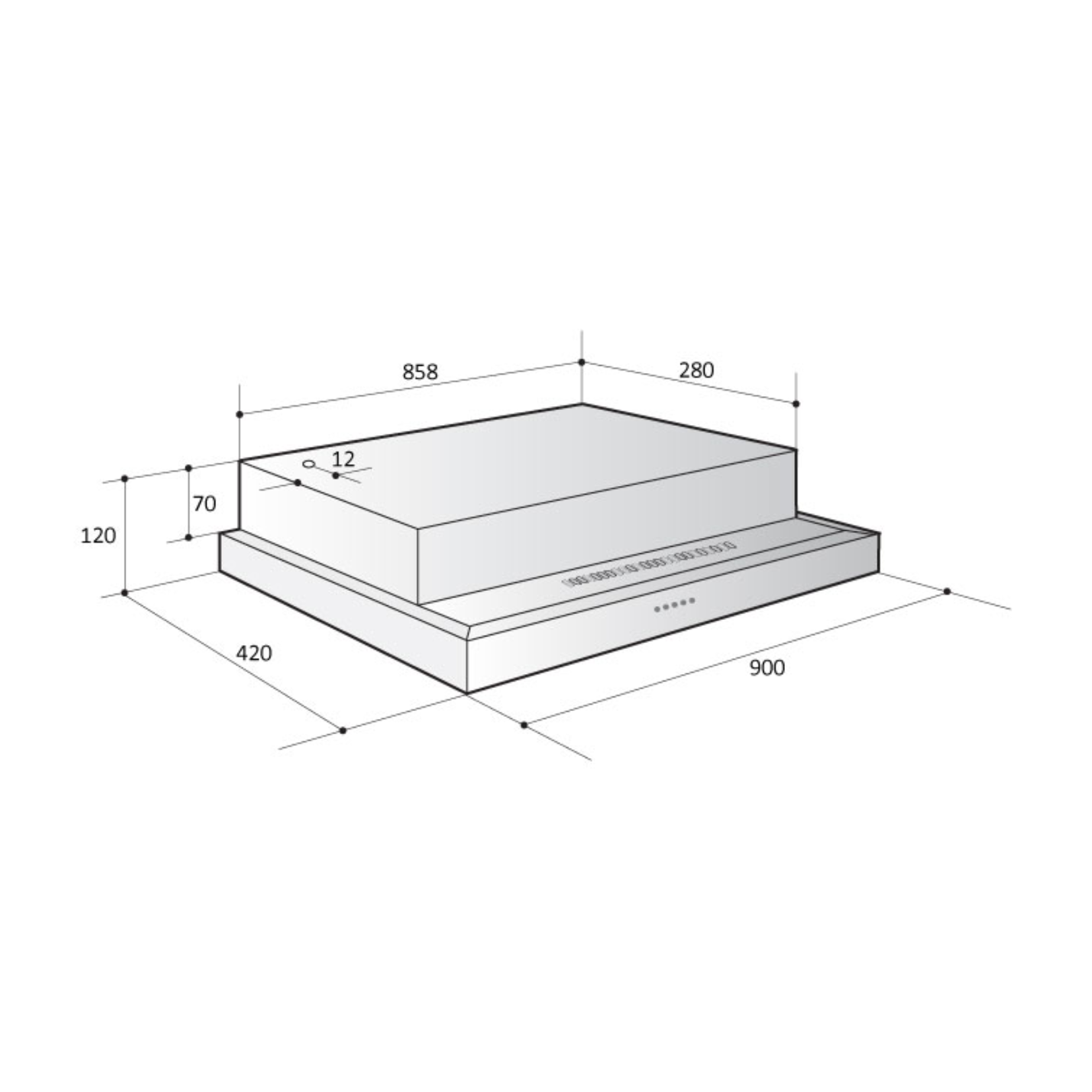 Whirlpool AKR928IXS - 90cm Slimline Hood