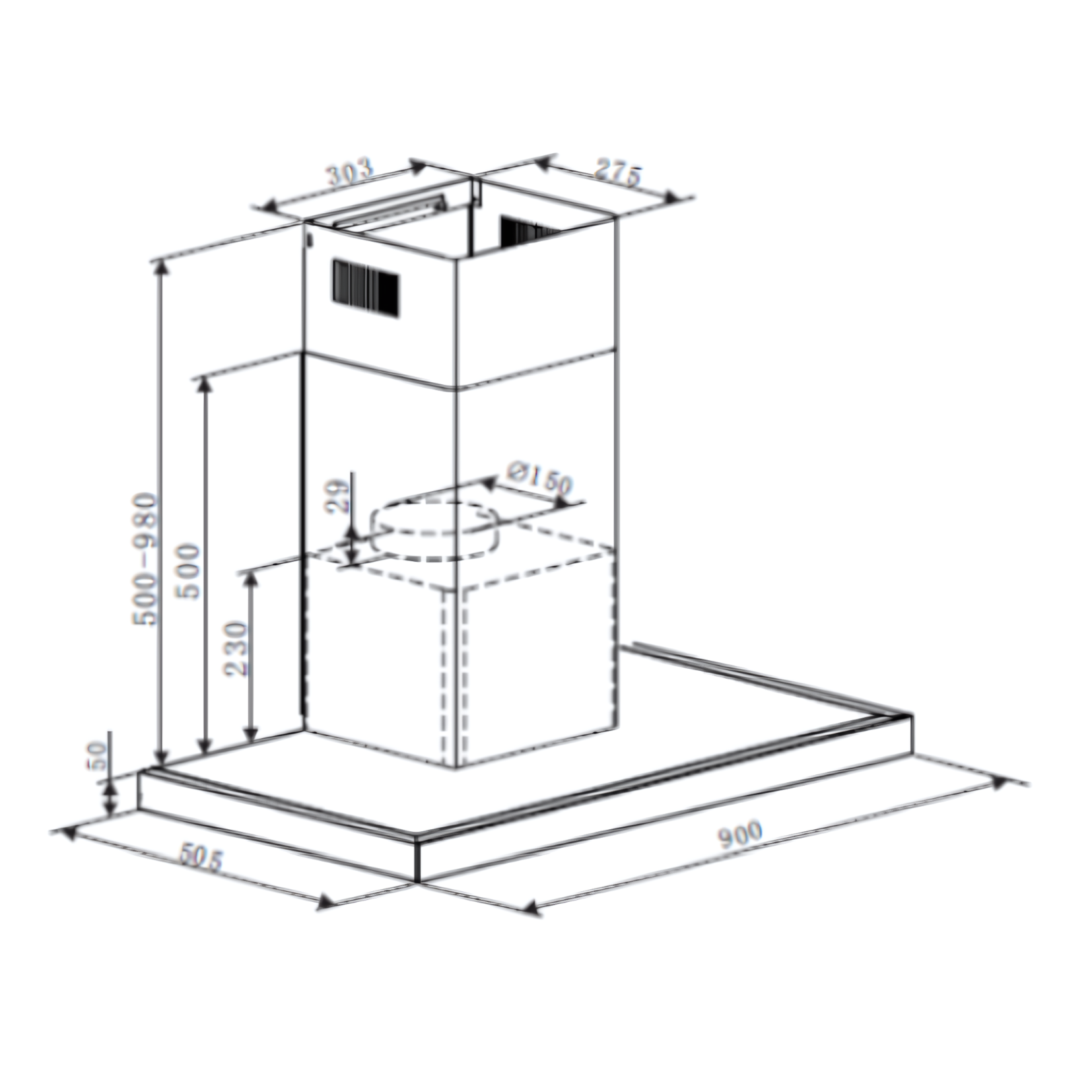 Whirlpool WT9BTABC - 90cm Slimline Hood