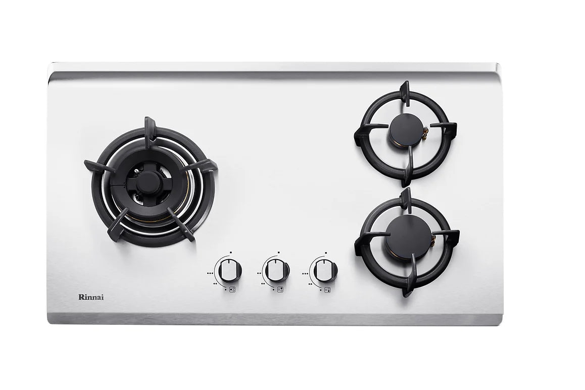 Rinnai RB-73TS - 76cm 3 Burner Built-In Hob Stainless Steel Top Plate