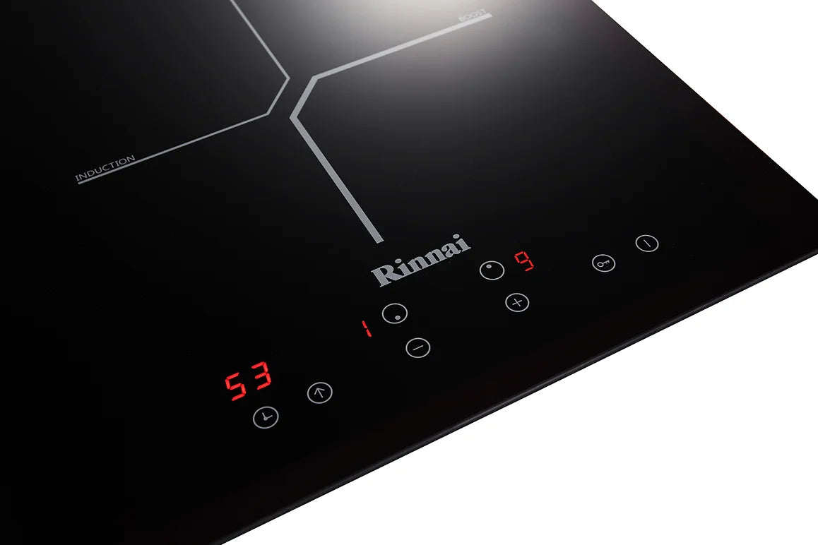 Rinnai RB-3012H-CB - 30cm Induction Hob 2 Burners Glass Top Plate